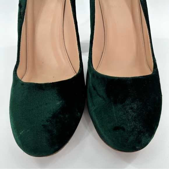 J crew collection size 10.5 emerald green velvet holiday party formal Jewel - Picture 2 of 12